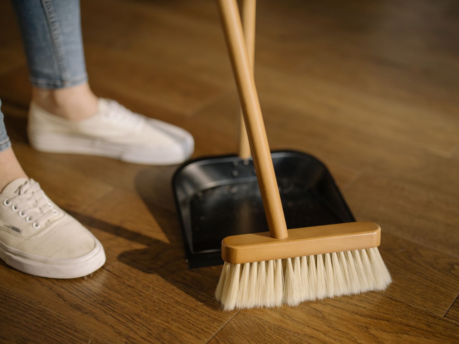 A cleaner at work — cleaning businesses are one of Northline's specialties